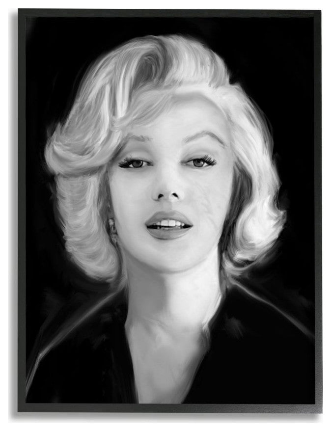 Stupell Industries Marilyn Portrait Vintage Hollywood Movie Star, 24 x 30