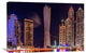 "Dubai Marina Night Shot" Stretched Canvas Giclee by Vinaya Mohan, 30"x20"