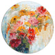 Flowers In Vase Painted Illustration, Floral Disc Metal Wall Art, 38"