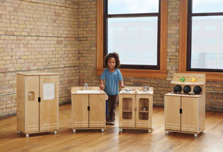 Truemodern, Play Kitchen Fridge, Anodized Aluminum