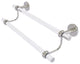 Clearview 24" Double Towel Bar with Groovy Accents, Satin Nickel