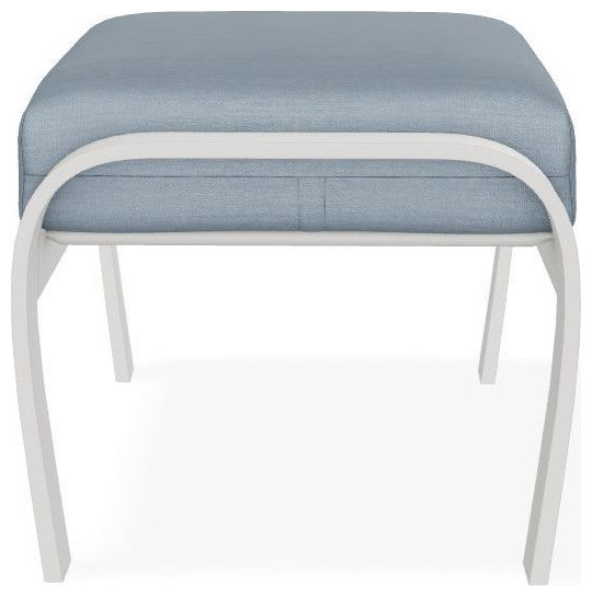 Belle Isle Cushion Outdoor Ottoman, Canvas Haze/Snow