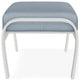Belle Isle Cushion Outdoor Ottoman, Canvas Haze/Snow