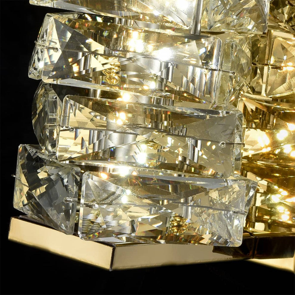 Modern Crystal LED Wall Light Gold