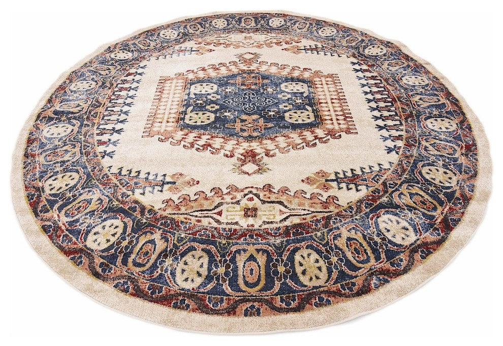 Traditional Ulla 9'x12' Rectangle Ivory Area Rug