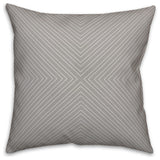 Gray Modern Geo 18x18 Throw Pillow Cover