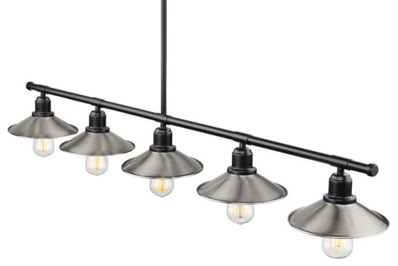 Z-Lite 613-5L Casa 5 Light 51.5"W Linear Chandelier - Factory Brass