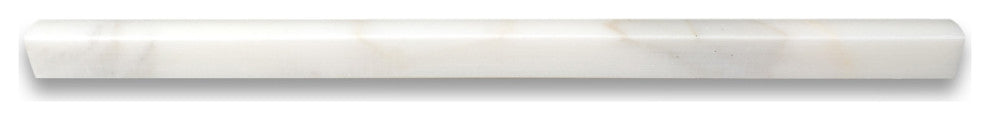 Calacatta Gold Marble Round Covering Edge Pencil Liner Trim Molding, 1 piece