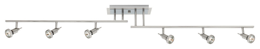 Viper, Off-Set Semi Flush, Halogen, Brushed Steel Finish With Shade