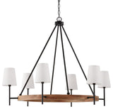 Capital Lighting 450861-709 Jonah 6 Light 42"W Taper Candle Ring - Light Wood /