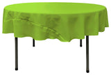 LA Linen Polyester Poplin Tablecloth 72" Round, Lime