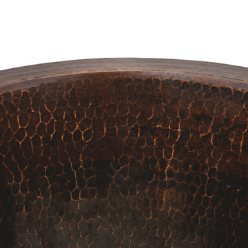 Premier Copper BR12WDB 12 Inch Round Hammered Copper Champagne Bar/Prep Sink