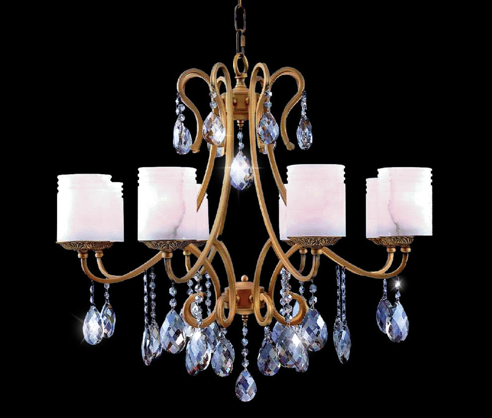 Artistry Lighting Wrought Iron Collection Crystal Chandelier, 30x27