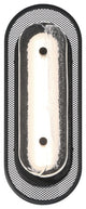 Tramore, Wall Sconce, 16", Matte Black, Silver Glass