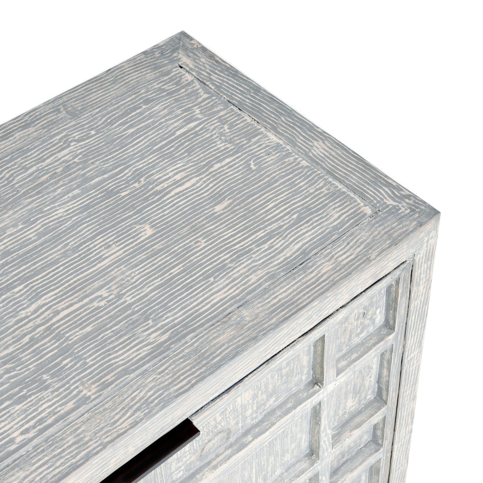 Kosas Home Chandler 86" Reclaimed Pine Wood Antique Blue Sideboard