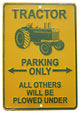 Tractor Parking Sign