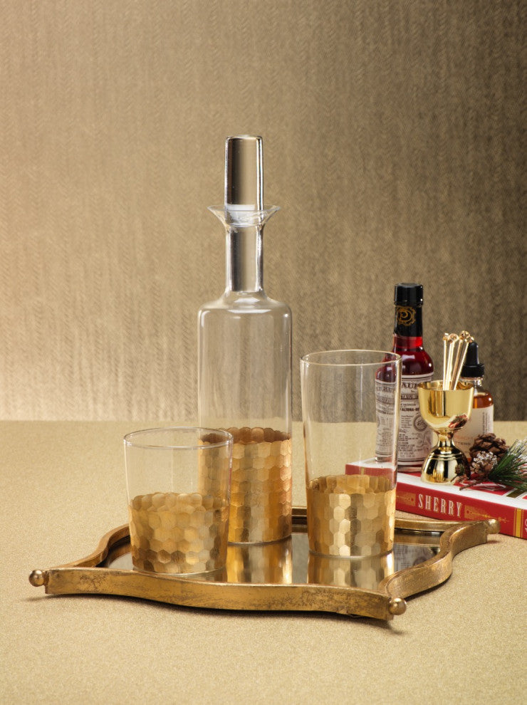 "Vitorrio" Highball Glass, Gold (Set of 4)