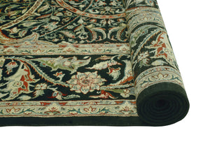 Pak-Persian Cingeswi Black/Green Rug, 8'0x10'2