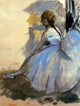 Edgar Degas Dancer Seated , 21"x28" Wall Decal