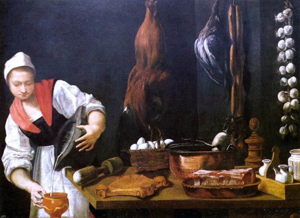 Andrea Commodi Young Woman in the Kitchen, 18"x27" Wall Decal