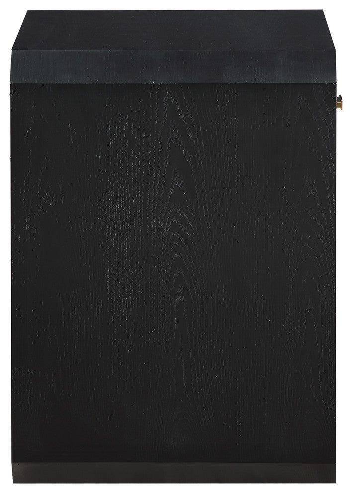 Parker Ash Veneer Nightstand, Black