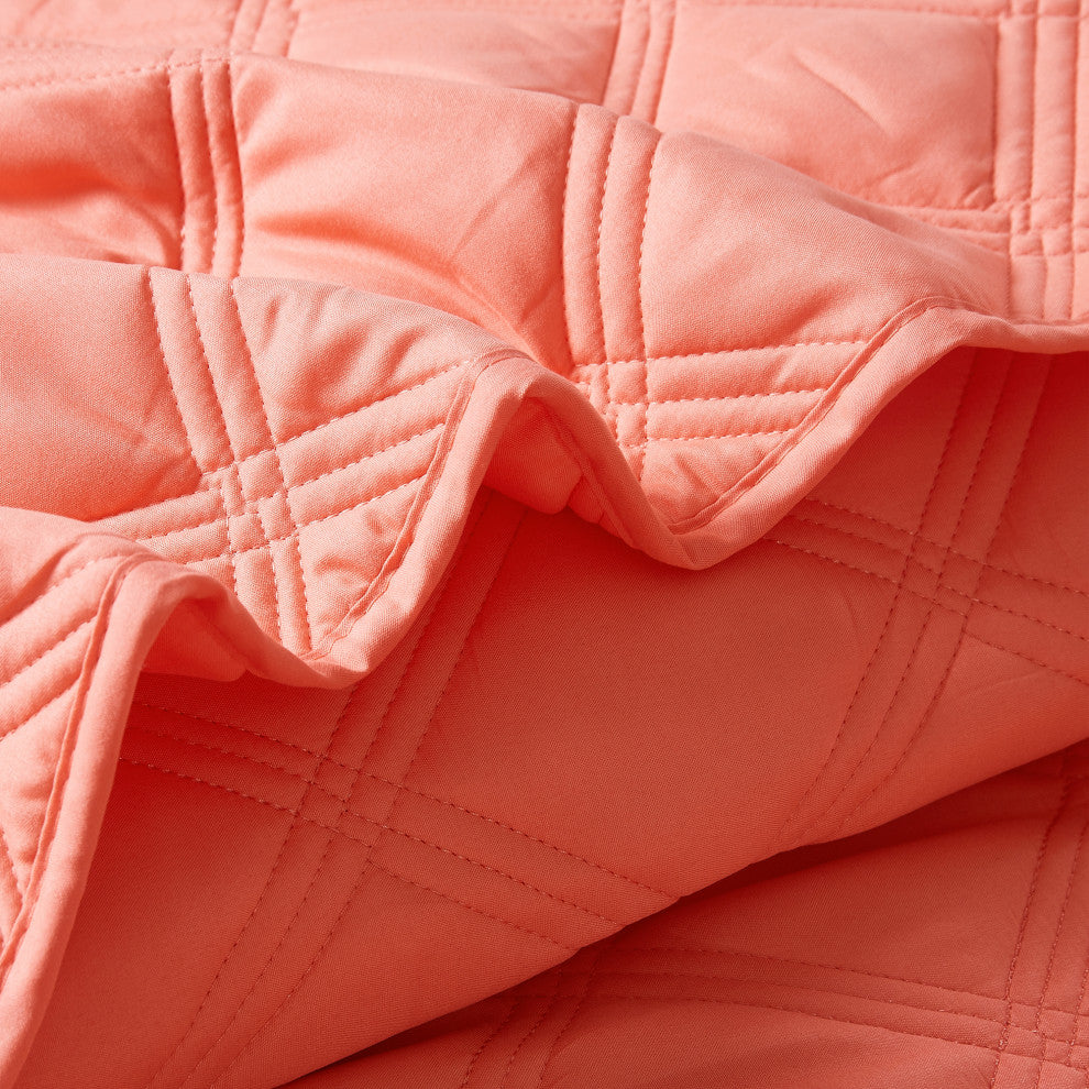 Charleston Down Alternative Bed Spread Set, Coral, King