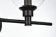 4 Light Black And Clear Bath Sconce