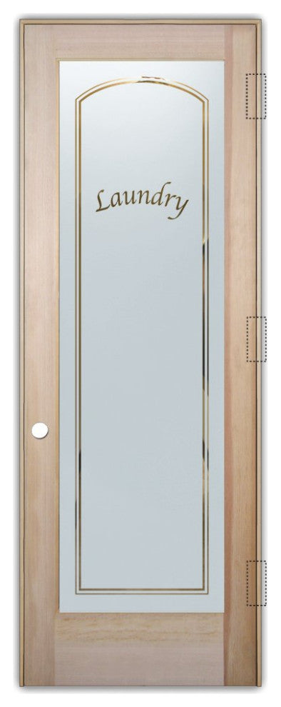 Laundry Door - Classic Arched - Douglas Fir (stain grade) - 30" x 80" - Knob...
