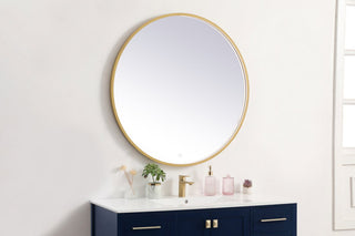 Modern Brass Led Mirror