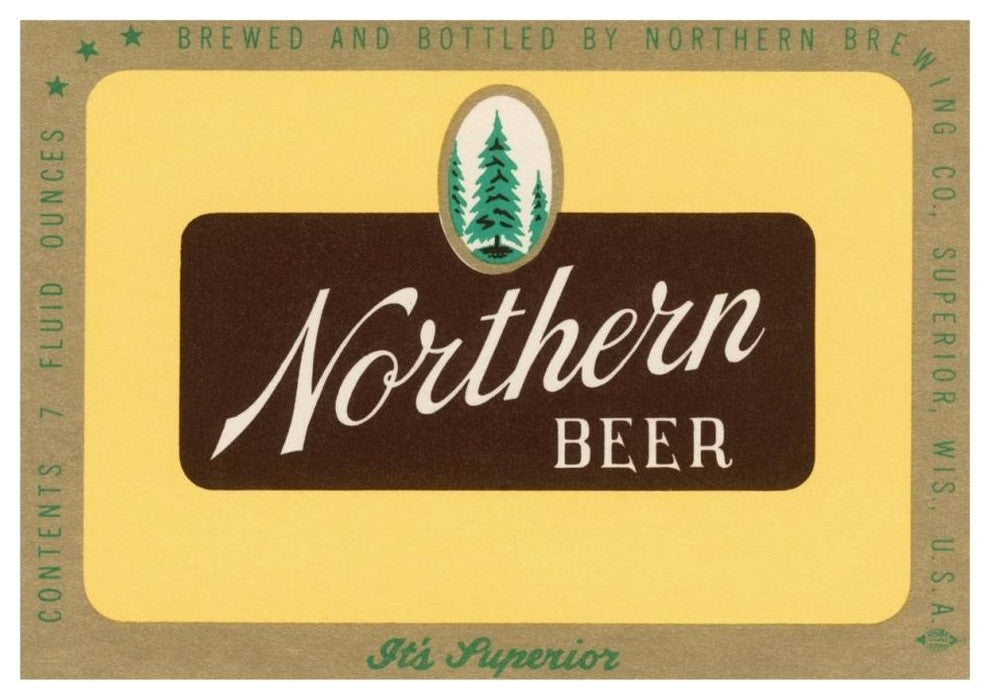 "Northern Beer" Digital Paper Print by Vintage Booze Labels, 46"x33"