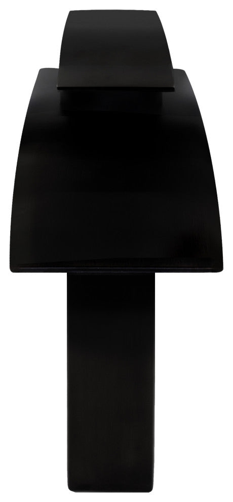 Rettangolare Clear Slate Grey Scalloped Glass Vessel Bath Sink Faucet Drain, Matte Black
