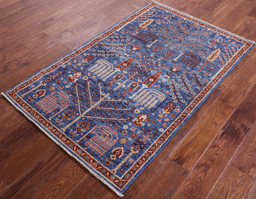 Persian Ziegler Handmade Wool Rug 3' 2" X 5' 0" - Q12884