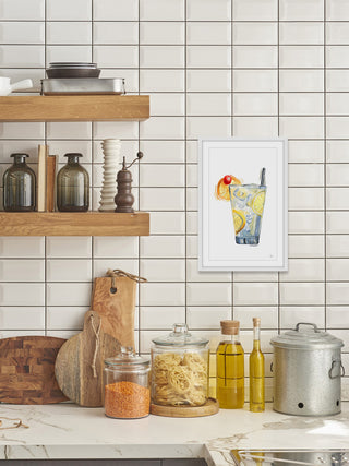 "Le Temps d'un Verre" Framed Painting Print, 24"x36"