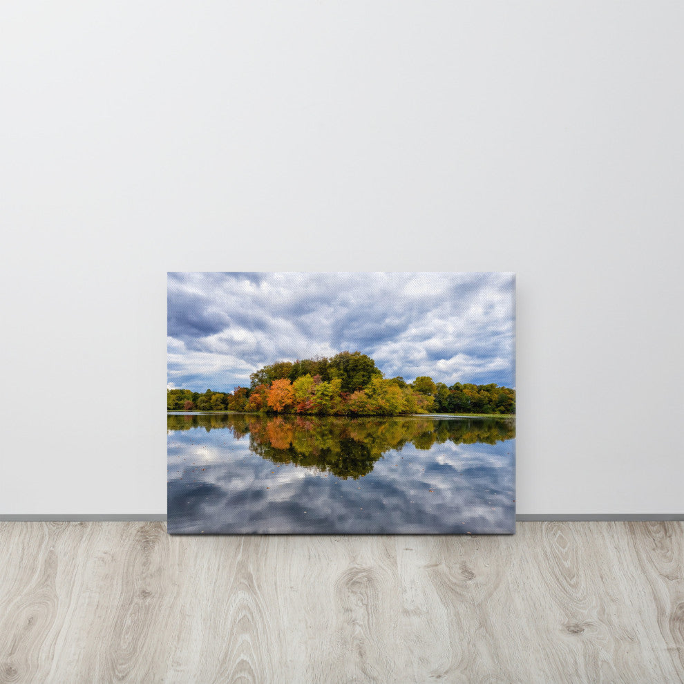 Autumn Reflections Rural / Rustic Landscape Photo Canvas Print, 18" X 24"