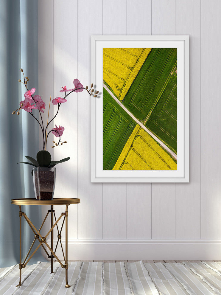 "Through the Fields" Framed Painting Print