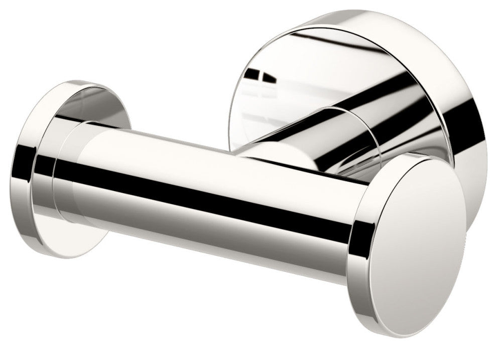 Glam Robe Hook, Polished Nickel, Double