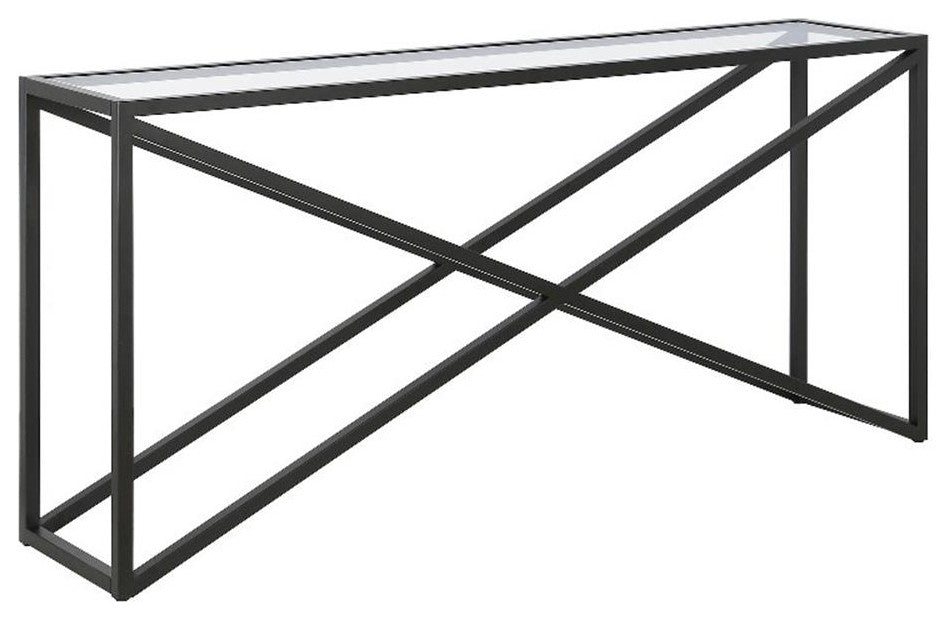 Henn&Hart 64" Black Console Table