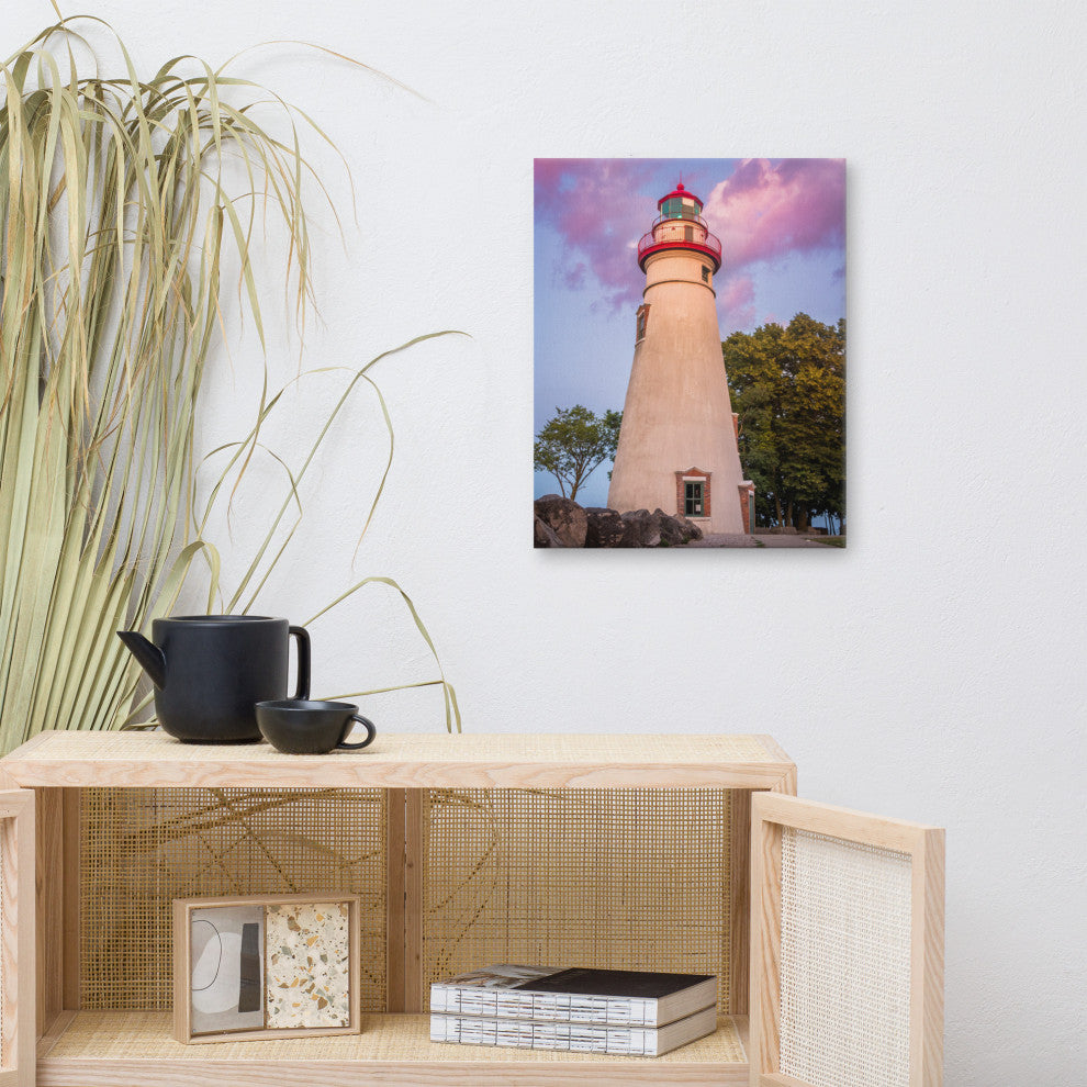 Marblehead Lighthouse at Sunset Coastal Landscape Canvas Prints, 16" X 20"