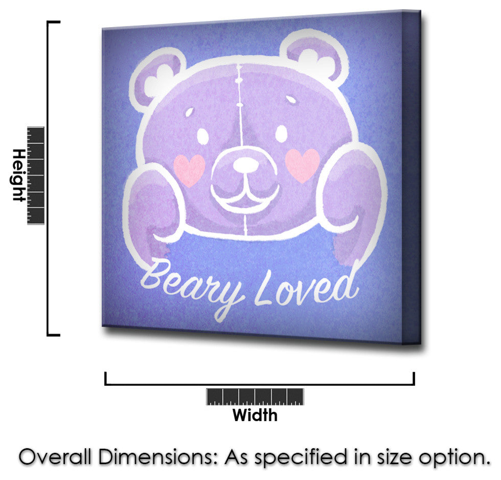 Ready2HangArt 'Beary Loved' Canvas Art, (S) 16" Hx16" W