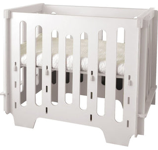 noninoni kids The Noni Mini Crib + Mattress, Sky Blue