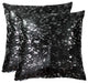 18"x18"x5" Silver and Black Torino Quattro Pillow, Set of 2
