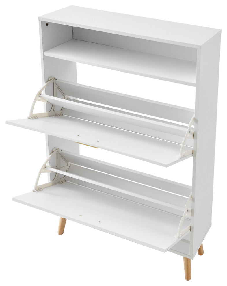 VEVOR Shoe Cabinet with 2 Flip Drawers Shoe Storage Cabinet for Entryway