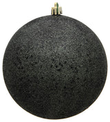 Vickerman N591084Dq 4" Gunmetal Sequin Ball Ornament, 6 Per Bag