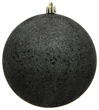 Vickerman N591084Dq 4" Gunmetal Sequin Ball Ornament, 6 Per Bag