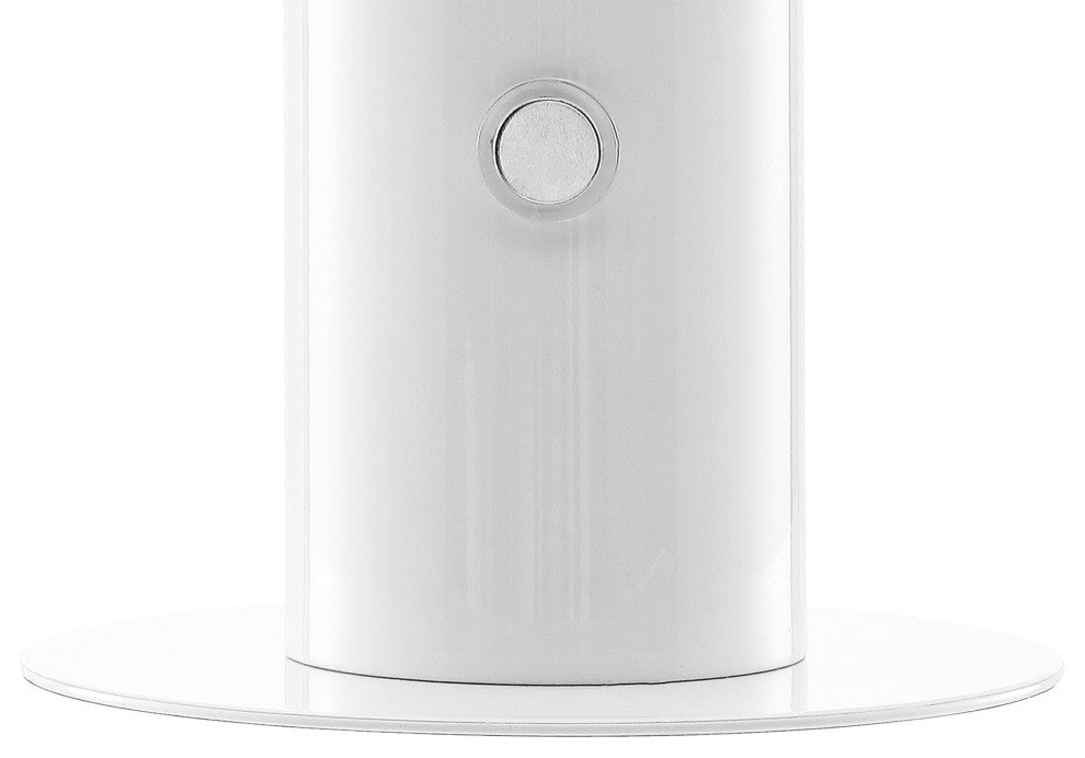 Boletus 10.75" Rechargeable/Cordless Iron Integrated Mushroom Table Lamp, White