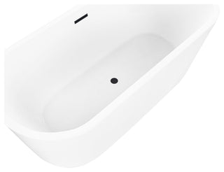 Freestanding Acrylic Bathtub, White/Matte Black, 59"