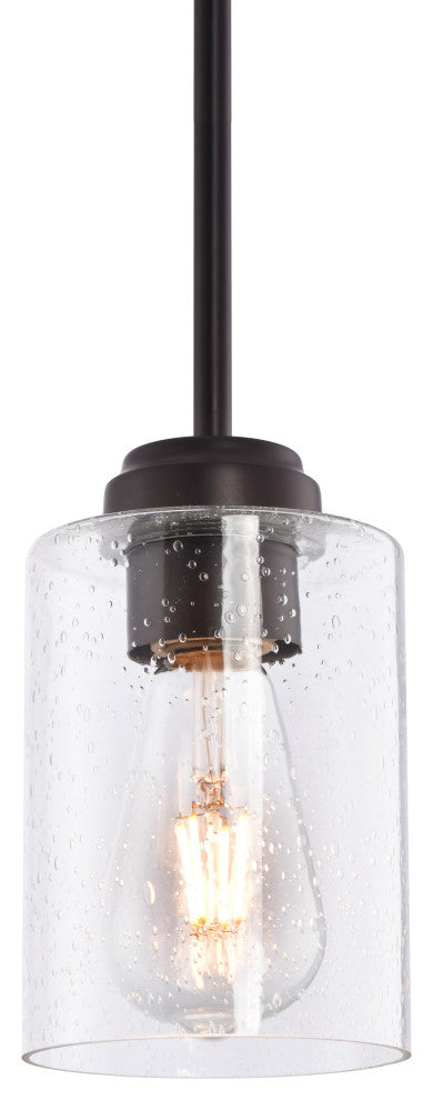 Lazzur Loing 1 Light 4" Matte Rubbed Oil Bronze Pendant