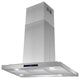 AKDY 36" Convertible Island Mount Range Hood with LED Lights in Stainless Steel