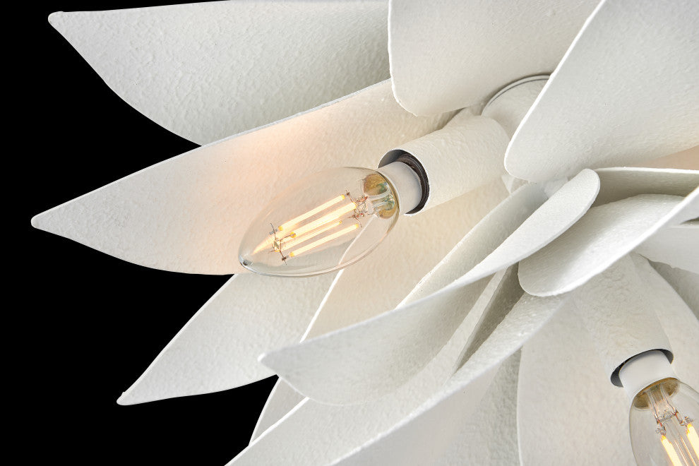 Fredrick Ramond Agave Large Convertible Pendant, Textured Plaster