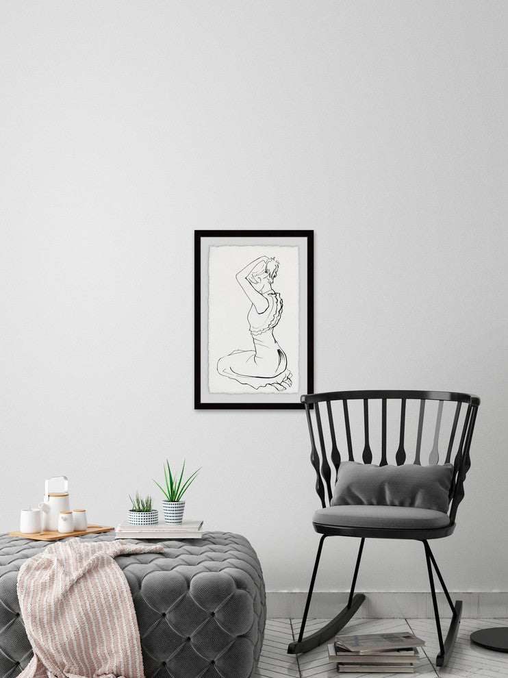 "Hair Updo" Framed Painting Print, 30"x45"